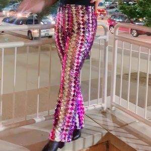 Sequin Flare Pants